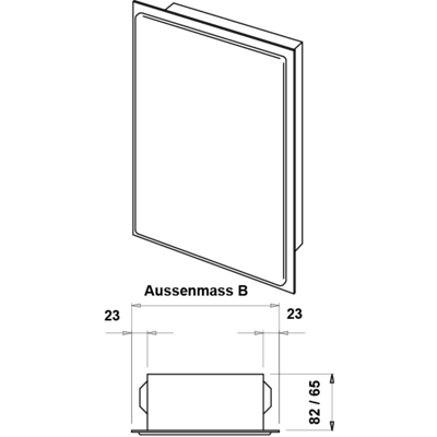 Russtüre gasdicht flach, 18/24 grundiert