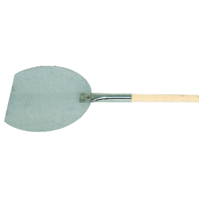 Pizzaschaufel, Holzstiel, Teller Edelstahl, 30 cm x 26 cm