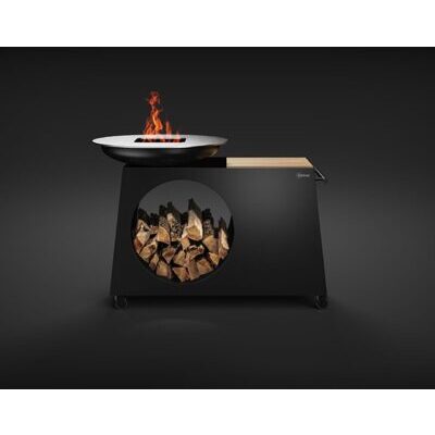 OnFire BBQ Island , Schwarz, auf Räder und Ablage