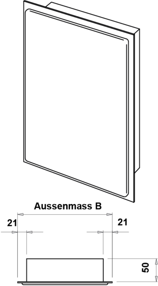 Russtüre Mod. flach, 18/18 grundiert