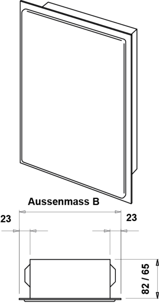 Russtüre gasdicht flach, 15/15 grundiert