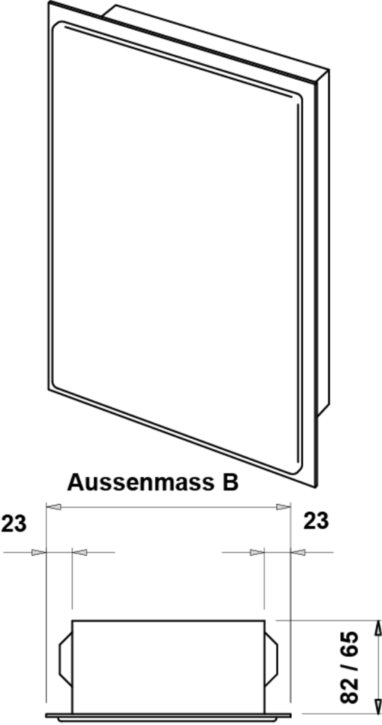 Russtüre gasdicht flach, 18/24 grundiert