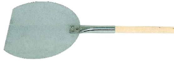 Pizzaschaufel, Holzstiel, Teller Edelstahl, 30 cm x 26 cm